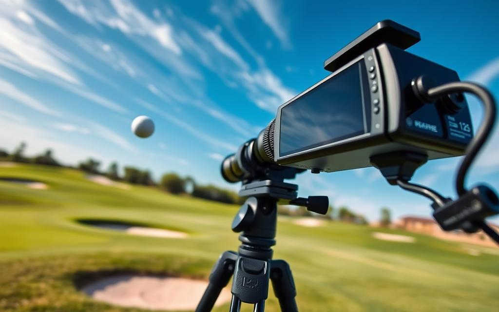 high-speed golf camera setup